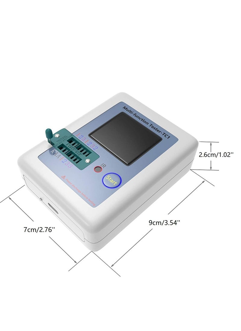 Excefore - Transistor Meter, LCR-TC1 Multi-Function Capacitance Resistance ESR Tester, 1.8" Full Color Display Transistor Meter Tester,  for Diode Triode Capacitor Resistor Transistor LCR ESR NPN PNP MOSFET - Image 1