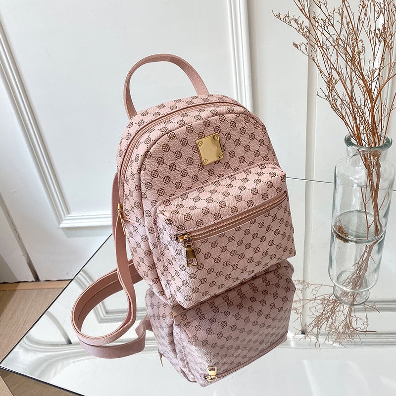 2023 New Fashion Korean Style Womens Backpack Pink 