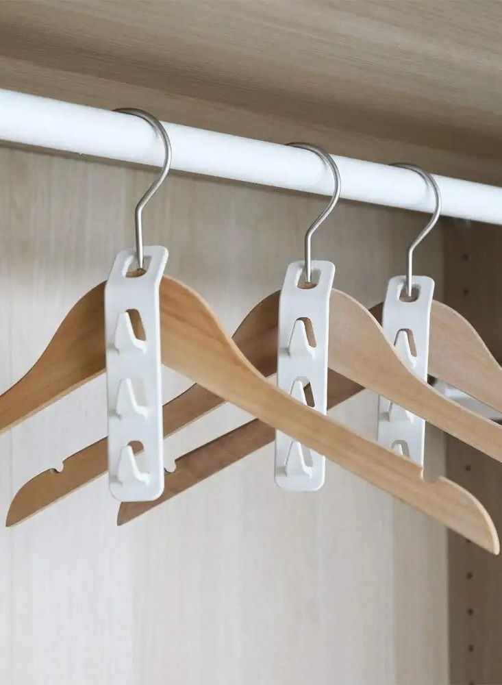 Y&D Clothes Hanger Connector Hooks, Cascading Pace Saving Series Multi-function Multi-layer Wall Chest Hook, Hangers Space Plastic (12 Pcs)  - Image 5