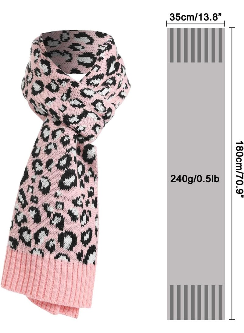 Zikra 3Pcs Winter Beanie Hat Scarf Gloves Set, Set for Men Womens Ski Cap Touch Screen Mittens Suit Couples Matching Hats for Men Women (Pink) - Image 5