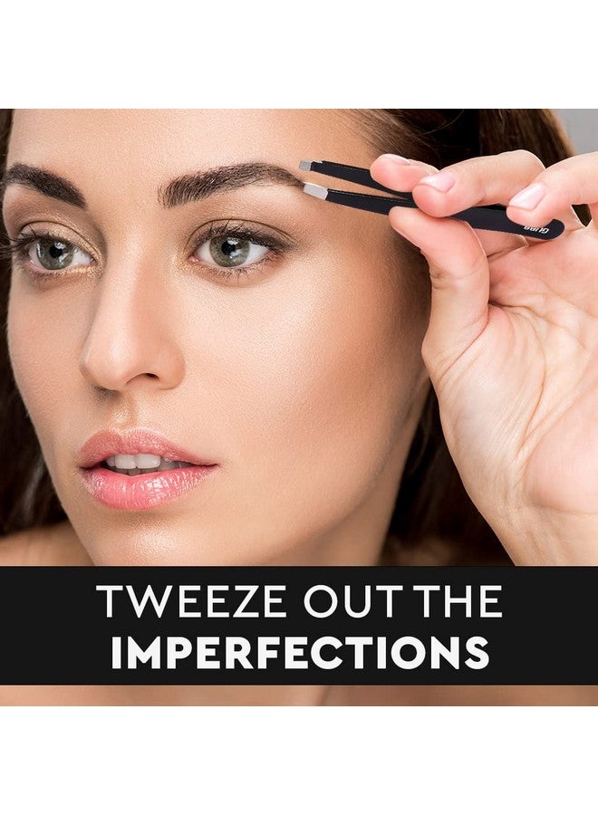 غوب ملقط ذو طرف مائل للحواجب والشعر الناشئ تحت الجلد وشعر الوجه - أفضل ملقط حاد للحواجب للنساء والرجال - أداة مثالية لإزالة شعر الوجه بدون ألم. - Image 3
