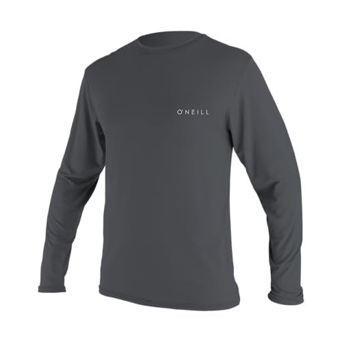 O'NEILL ONeill Mens Basic Skins Long Sleeve Sun Shirt UPF 30 Sun and Rash Protection for Surfing and All Outdoor Activities Graphite XLarge - Image 1