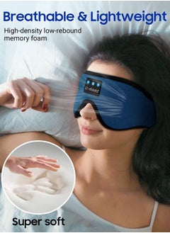 LC-dolida Sleeping Headphones Eye Mask, Sleep Mask with Bluetooth Headphones 3D Eye Mask Wireless Music Cotton Sleep Cover for Side Sleepers Nap Insomnia Air Travel Meditation Gifts for Unisex  - Image 4