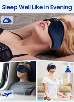 LC-dolida Sleeping Headphones Eye Mask, Sleep Mask with Bluetooth Headphones 3D Eye Mask Wireless Music Cotton Sleep Cover for Side Sleepers Nap Insomnia Air Travel Meditation Gifts for Unisex  - Image 5