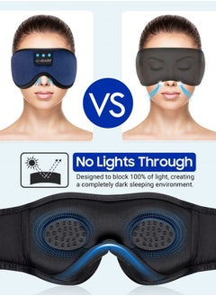 LC-dolida Sleeping Headphones Eye Mask, Sleep Mask with Bluetooth Headphones 3D Eye Mask Wireless Music Cotton Sleep Cover for Side Sleepers Nap Insomnia Air Travel Meditation Gifts for Unisex  - Image 3