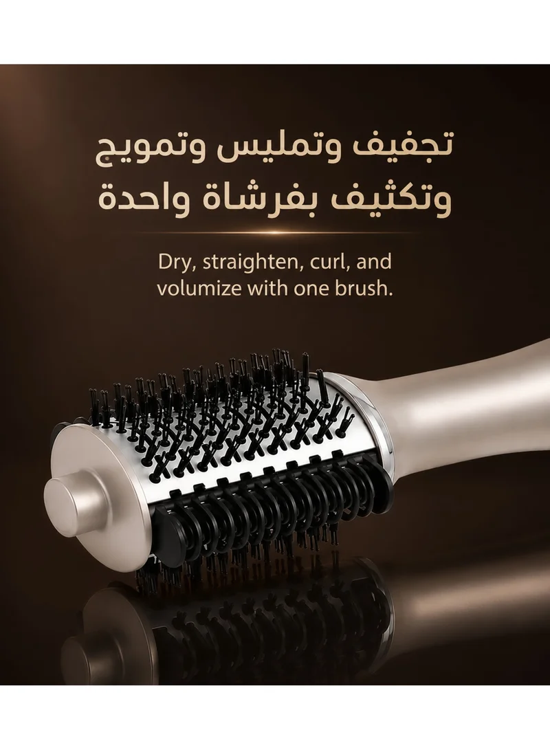 REBUNE 2-in-1 Hot Air Brush & Hair Straightener 1200W, Ceramic Coating, PTC Fast Heating, 4 Styling Modes, RE-2197