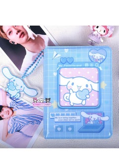 Generic Photocard Binder 4.4 Inch Kpop Photocard Holder Book, Mini Photo Album Kpop Photocard Binder Portable Kpop Binder Photocard Album with Lovely Pendant for Photocard Collection(Blue)  - Image 2