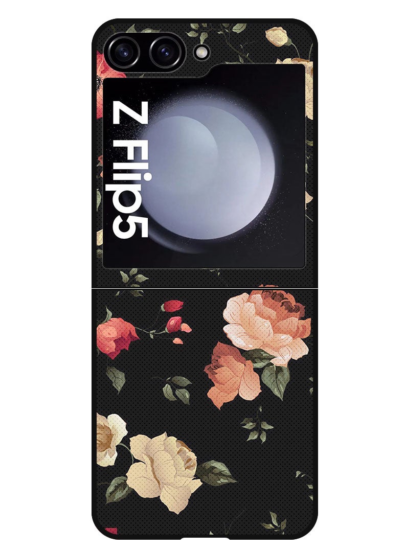 Theodor Protective Case Anti Scratch Shock Proof Bumper Cover For Samsung Galaxy Z Flip 5 Colourful Lotus  - Image 1