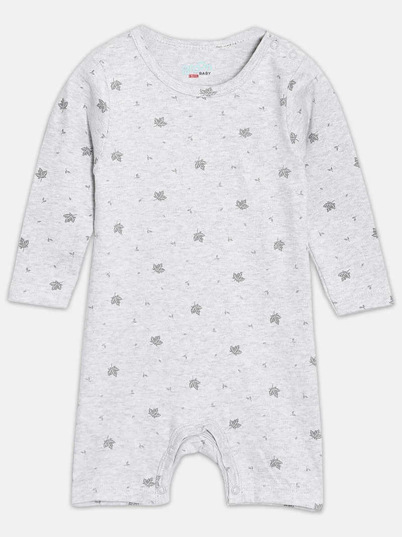 Broon Broon Infant Boys Orange and Grey Printed Organic Cotton Rompers Pack of 2