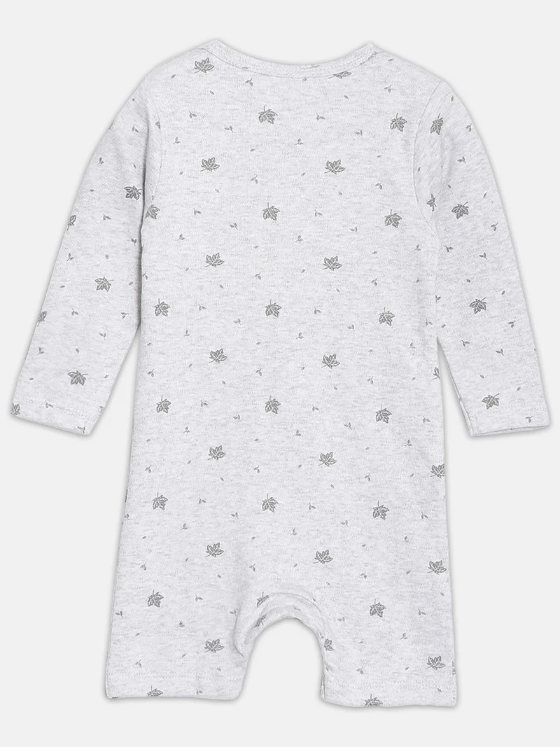 Broon Broon Infant Boys Orange and Grey Printed Organic Cotton Rompers Pack of 2