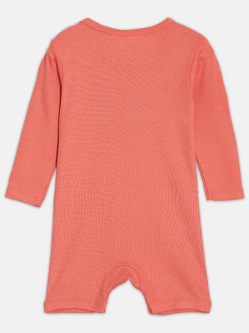 Broon Broon Infant Boys Orange and Grey Printed Organic Cotton Rompers Pack of 2