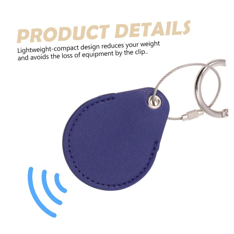 Dark Blue Leather Protective Case for Keychains Luggage Trackers Shockproof Scratch Resistant - Image 4