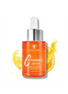 Peauamie Vitamin C Serum for Face Anti Aging Serum with 2% Hyaluronic Acid and 1% Retinol Ferulic Acid,Moisturizer Serum for Dark Spots, Fine Lines and Wrinkles 1 fl oz