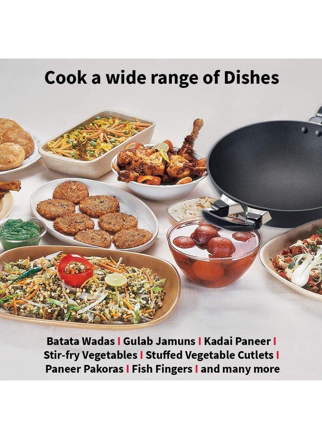 Hawkins Futura 1.5 Litre Deep Fry Pan, Non Stick Kadai, Round Bottom Kadhai, Small Non Stick Kadai, Black (NK15) - Image 5