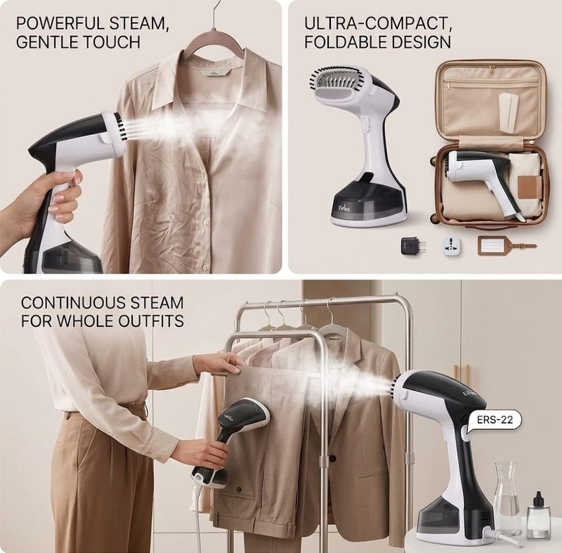 Handheld garment steamer, lightweight and compact, 1500W, iron - Image 5