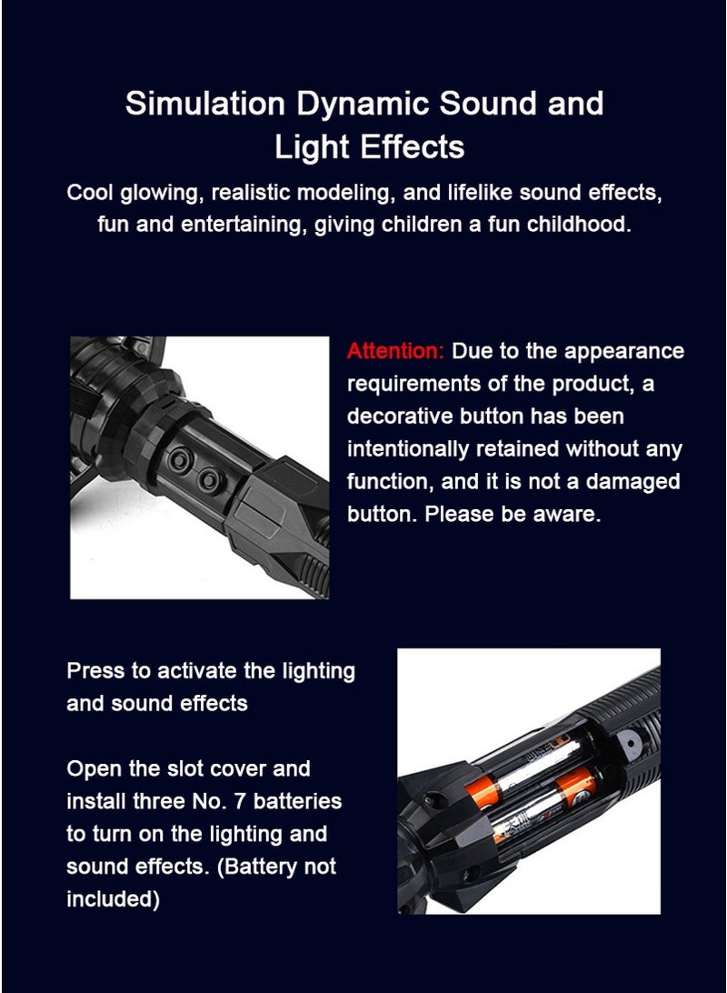 TAPIT 2-in-1 Light Saber Double Lightsaber Set, Lighted Sword for Kids, Red/Blue LED Light and Sound Effect with Realistic Handle, Two Pieces Combined, Perfect Toys Gifts for Kids Adults Cosplay - Image 3