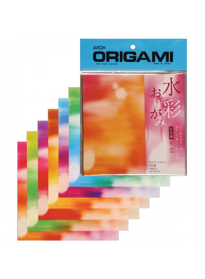 Aitoh Origami Paper 5.875"X5.875" 36/Pkg, Tie Dye