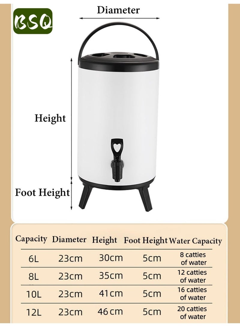 BSQ Camping Insulated Ice Bucket | Stainless Steel Beverage Dispenser | Hot and Cold Drink Container | With Tap | Suitable for Hot Tea, Coffee, Cold Milk, Water and Juice | Ideal for Bars, Parties, Backyard BBQs, Picnics and Camping | 6 Liter (Green) - Image 5