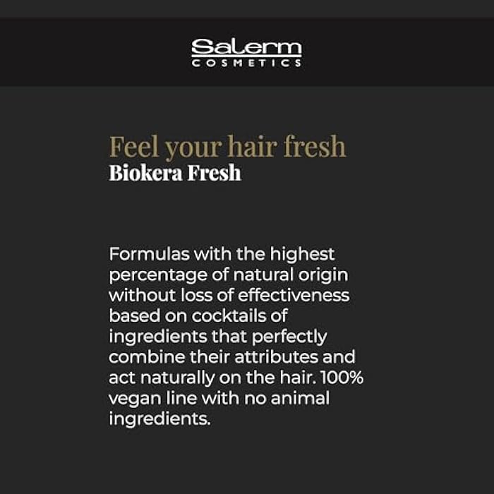 SALERM - Hair Conditioner - Green Shot Balm Biokera Fresh - 300 ml - with Apple, Green Tea, Mint, and Aloe Vera - Hydrates and Refresh the Scalp - Sulfate and Paraben-Free - Vegan - Image 5