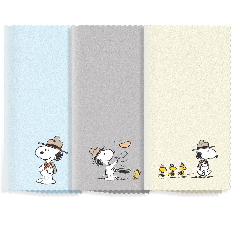 Purgenic Microfiber Cloth Glasses Wipes 3 Pack Lens Glasses Cleaning Cloth Eye Glass Clean Cloths Eyeglass Cleaning Cloths Camera Lenses Gadget Delicate Screens Snoopy 