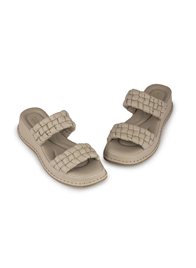 Vincci Grey Women Multi Strap Wedge Sandals for Women | Best Price UAE