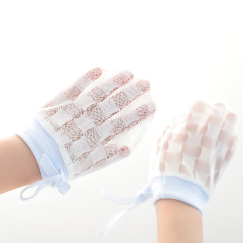 Adeimoo Cute Boys Girls Cotton No Scratch Gloves Drawstring Adjustable Mittens for Baby Infants - Image 2