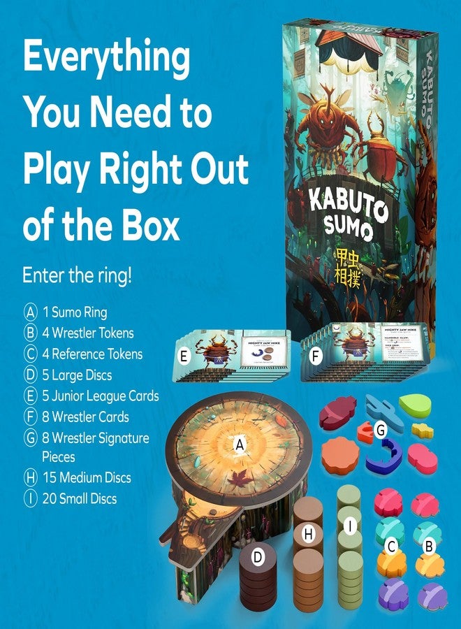 BOARD GAME TABLES.COM لعبة لوحية كابوتو سومو من أول بلاي | لعبة استراتيجية مصارعة الخنافس مناسبة لجميع أفراد العائلة | من 2 إلى 4 لاعبين، جولات سريعة من 15 إلى 20 دقيقة، قطع خشبية، لعبة لوحية تكتيكية ممتعة - Image 4