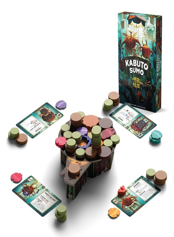 BOARD GAME TABLES.COM لعبة لوحية كابوتو سومو من أول بلاي | لعبة استراتيجية مصارعة الخنافس مناسبة لجميع أفراد العائلة | من 2 إلى 4 لاعبين، جولات سريعة من 15 إلى 20 دقيقة، قطع خشبية، لعبة لوحية تكتيكية ممتعة - Image 1