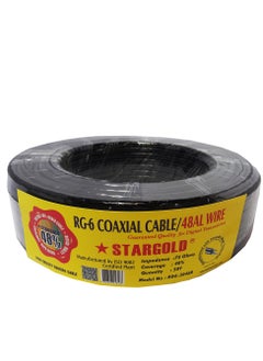 Stargold RG6 Coaxial Cable 48AL Wire 70Y Impedance 75 ohms Coverage Area 48 Percentage High Quality Signal Cable  - Image 1