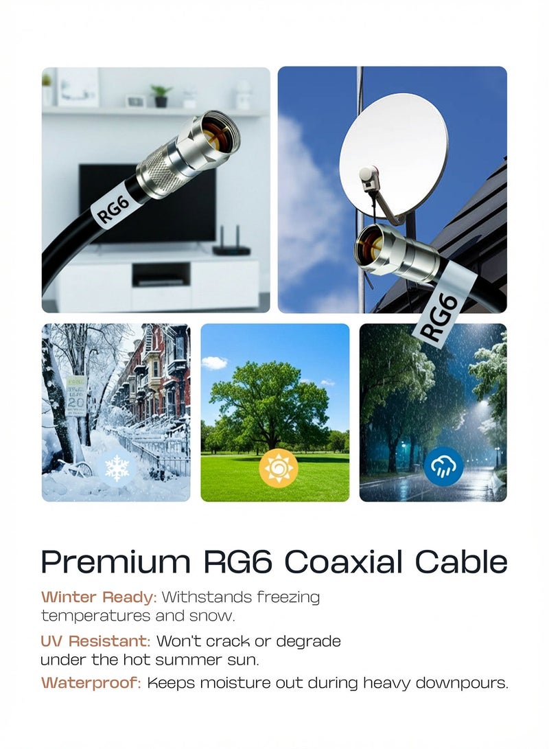 Stargold RG6 Coaxial Cable 48AL Wire 70Y Impedance 75 ohms Coverage Area 48 Percentage High Quality Signal Cable - Image 4