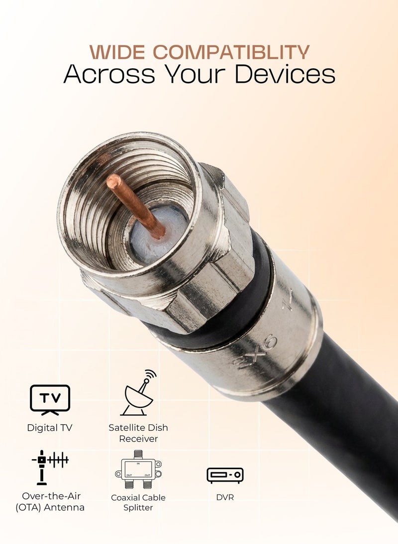 Stargold RG6 Coaxial Cable 48AL Wire 70Y Impedance 75 ohms Coverage Area 48 Percentage High Quality Signal Cable - Image 3
