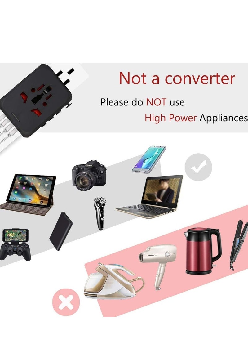 ELTRAZONE International Power Adapter – All-in-One Wall Outlet Adaptor Charger with High-Speed 2.4A 3 USB Ports & 3.0A Type-C, Worldwide Travel Plug Adapter for Universal Use - Image 5