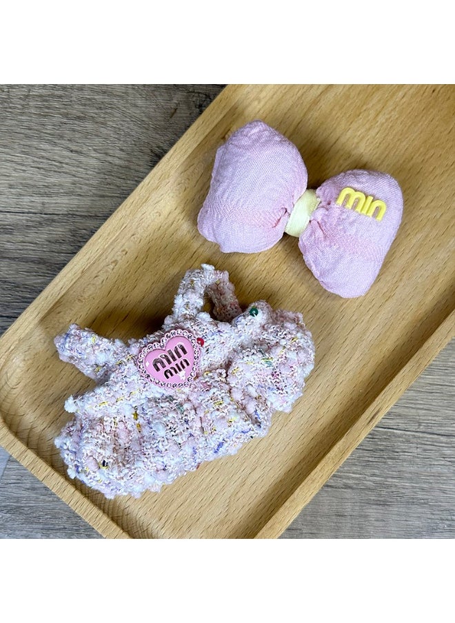LABUBU LABUBU Universal Doll Pink M-Inspired Outfit – 2-Piece Set with Head Accessory & Romper – Fits Gen 1 & 2 Plush/Vinyl Dolls (Doll Not Included)  - Image 2