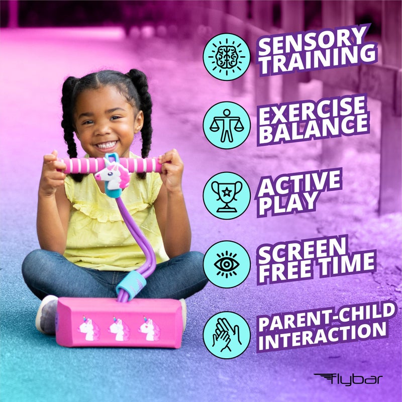 Flybar My First Foam Pogo Jumper for Kids Fun and Safe Pogo Stick for Toddlers, Durable Foam and Bungee Jumper for Ages 3 and up, Supports up to 250lbs (Unicorn) - Image 3