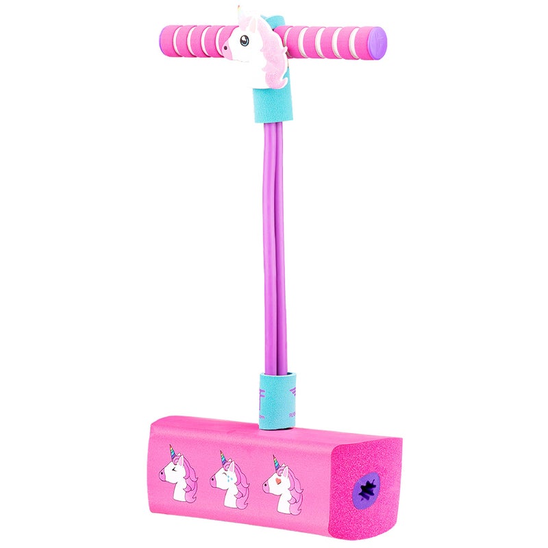 Flybar My First Foam Pogo Jumper for Kids Fun and Safe Pogo Stick for Toddlers, Durable Foam and Bungee Jumper for Ages 3 and up, Supports up to 250lbs (Unicorn) - Image 1