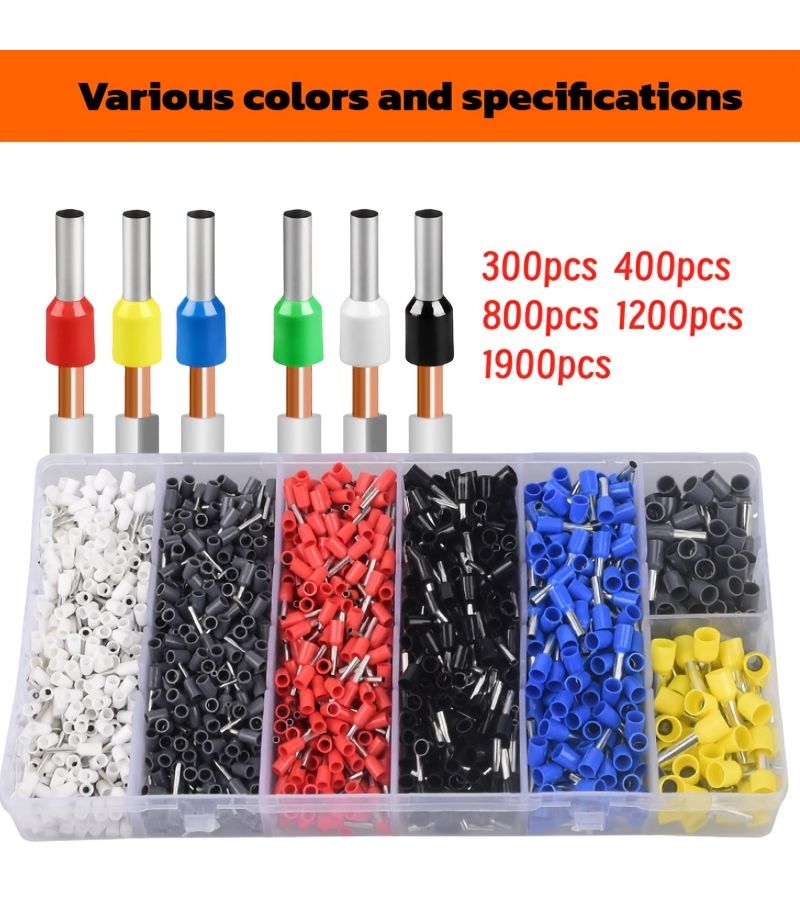 Heavy Duty Manual Ratchet Crimp Tool Kit With Self Adjusting AWG23-5 Wire Ferrules And PVC Contact Terminals For Automotive Audio And DIY Electrical Wiring HSC8-6 400pcs - Image 5