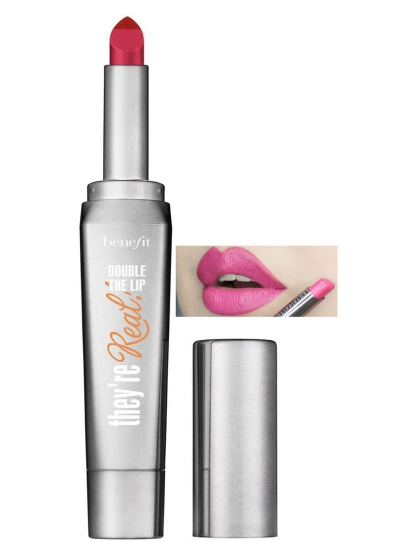 benefit They'Re Real Double Lipstick + Liner - Fuchsia Fev - Image 1