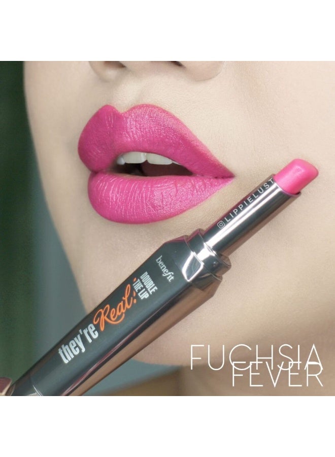 benefit They'Re Real Double Lipstick + Liner - Fuchsia Fev - Image 2