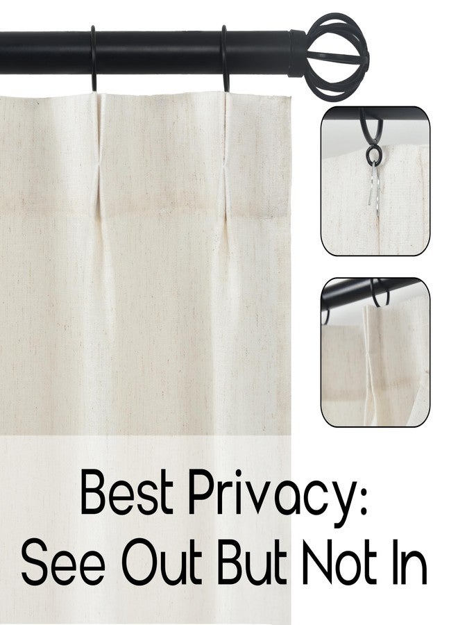 Lino Rosa Cafe Curtain 18 Inch Length Pinch Pleat Sheer Linen Farmhouse Tiny Window 1 Single Panel Curtain for Kitchen,24x18 in Long - Image 3