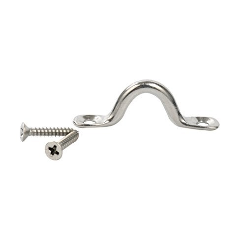 Amarine Made Amarine-made Pack of 10 Stainless Steel Bimini Boat Top PAD Eye , Eye Straps, Tie Down, Kayak Deck Loops, Tie Down Anchor Point, footman's Loop for Kayak Canoe Rigging - Image 3
