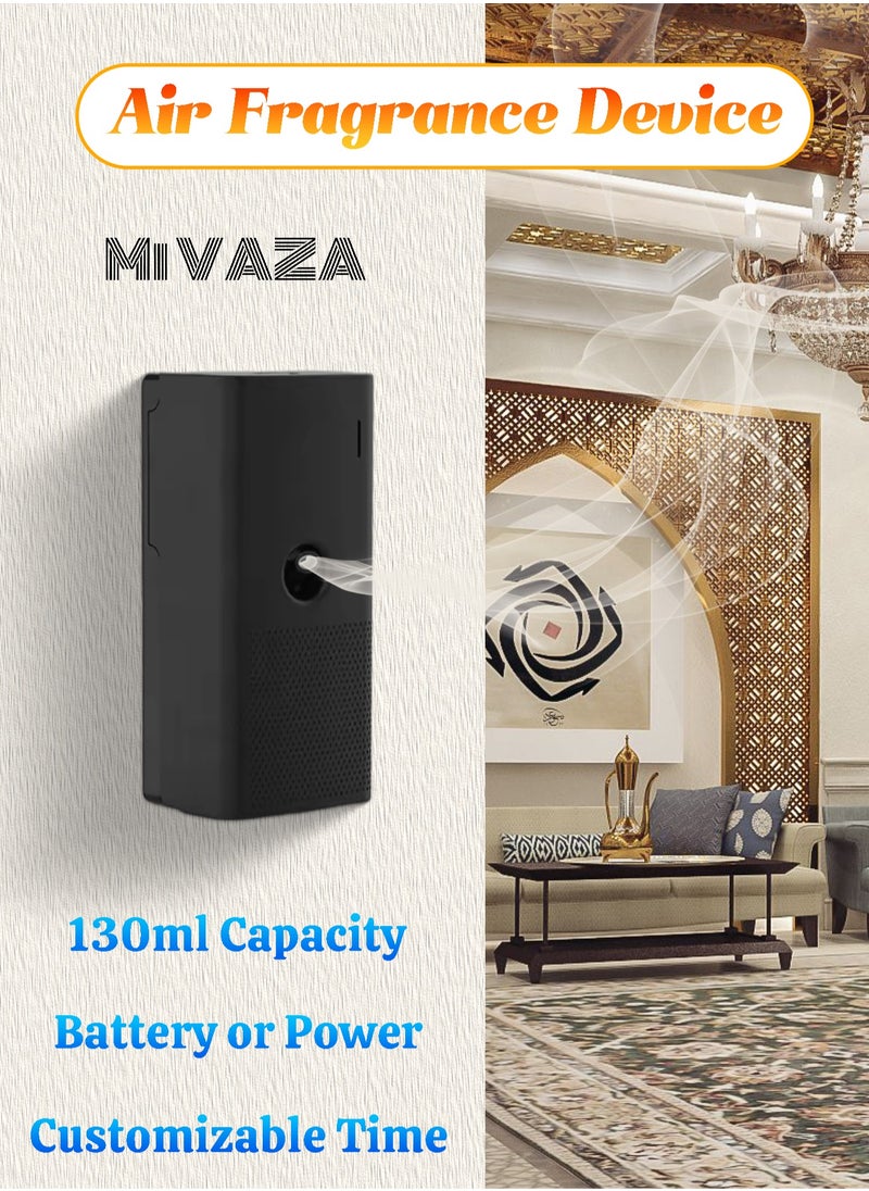 Mi VAZA - Air Fragrance Device - Essential Oil Diffuser - Waterless Fragrance Diffuser - Cordless Air Perfuming Device - Wall Mounted Aroma Diffuser - Smart Automatic Spray - Customizable Time - 130ml Capacity - Available Battery or Power - Image 1
