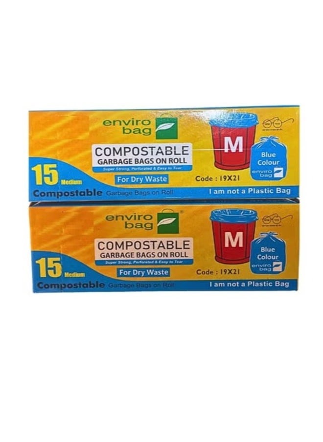 General Compostable Trash Bags, 48x53 Cms, Medium Size, Pack Of 2x15 Pieces  - Image 3