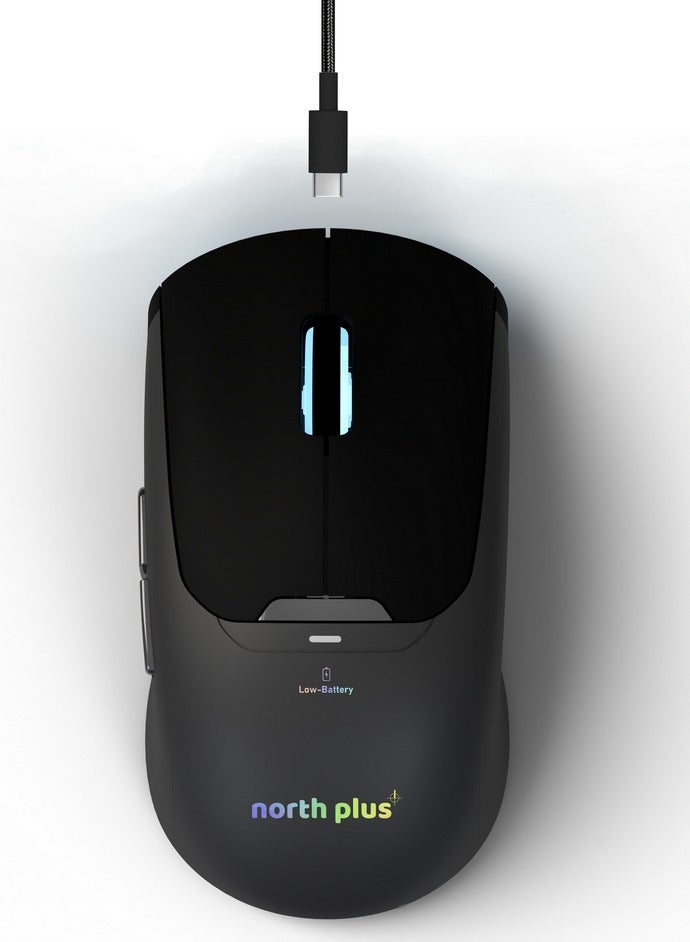 North Plus PHANTOM M301 RGB Gaming Mouse – 8000 DPI, Multi-Mode (2.4G/Bluetooth/Wired), 70Hr Battery, Programmable Buttons - Image 1