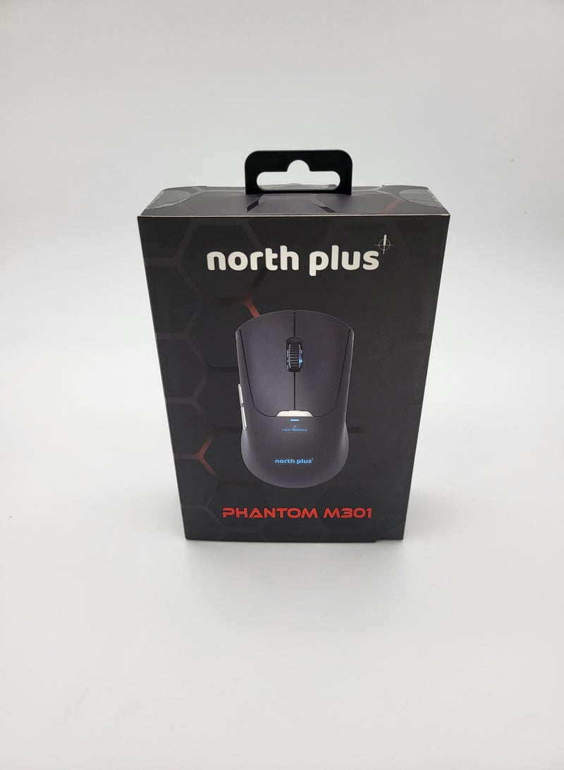 North Plus PHANTOM M301 RGB Gaming Mouse – 8000 DPI, Multi-Mode (2.4G/Bluetooth/Wired), 70Hr Battery, Programmable Buttons - Image 2
