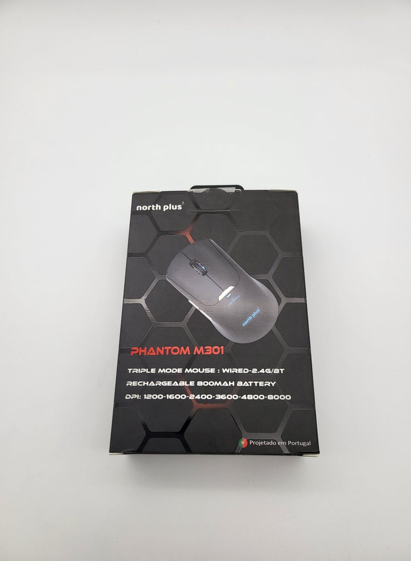 North Plus PHANTOM M301 RGB Gaming Mouse – 8000 DPI, Multi-Mode (2.4G/Bluetooth/Wired), 70Hr Battery, Programmable Buttons - Image 4