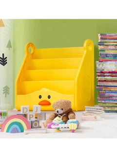 XiuWoo 4-Tier Large Kids Bookcase, Home Storage Rack, Floor Standing Bookshelf, Cute Animal Toy Storage Organizer Shelf, Home Display, Illustrated Book Shelf, Home Display Rack for Home, Office  - Image 2