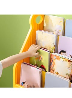 XiuWoo 4-Tier Large Kids Bookcase, Home Storage Rack, Floor Standing Bookshelf, Cute Animal Toy Storage Organizer Shelf, Home Display, Illustrated Book Shelf, Home Display Rack for Home, Office  - Image 4
