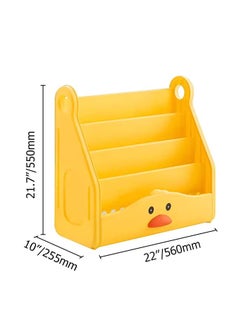 XiuWoo 4-Tier Large Kids Bookcase, Home Storage Rack, Floor Standing Bookshelf, Cute Animal Toy Storage Organizer Shelf, Home Display, Illustrated Book Shelf, Home Display Rack for Home, Office  - Image 5