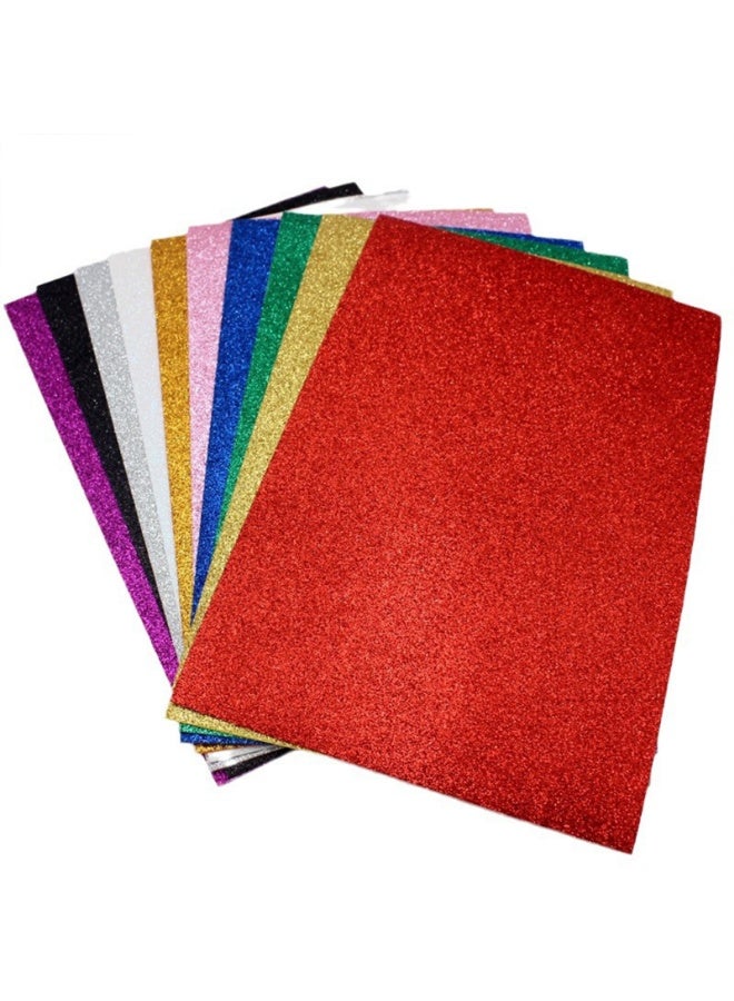 10-Piece EVA Glitter A4 Sheets DIY Handmade Children's EVA Foam Crafts Wedding Party Supplies - Image 3