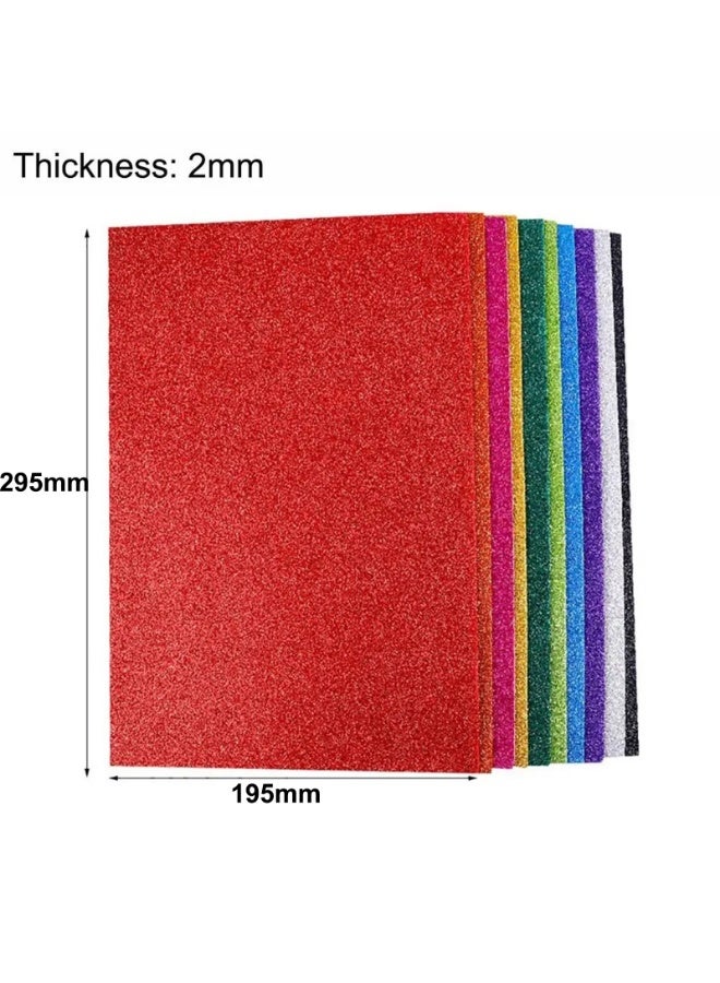10-Piece EVA Glitter A4 Sheets DIY Handmade Children's EVA Foam Crafts Wedding Party Supplies - Image 4